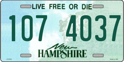 NH license plate 1074037