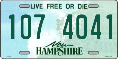 NH license plate 1074041