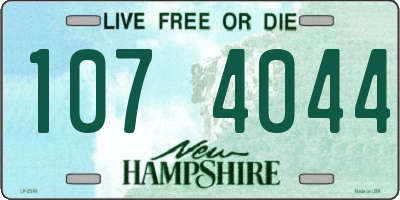 NH license plate 1074044