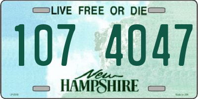 NH license plate 1074047