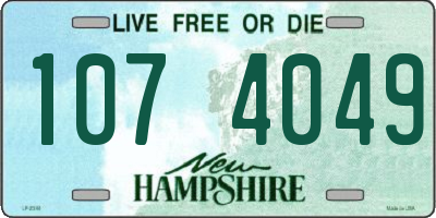 NH license plate 1074049