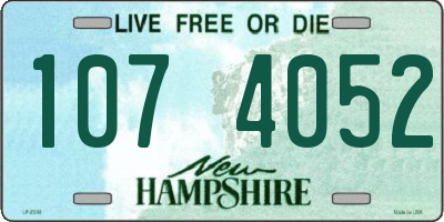 NH license plate 1074052