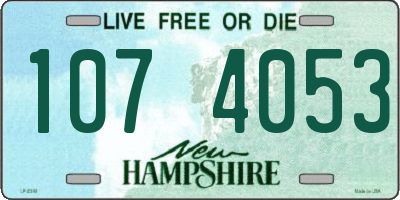 NH license plate 1074053