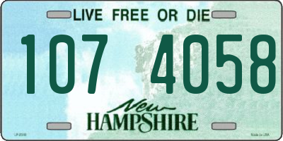 NH license plate 1074058