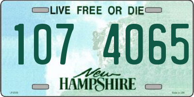 NH license plate 1074065