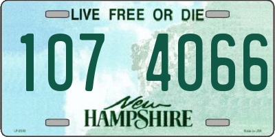 NH license plate 1074066