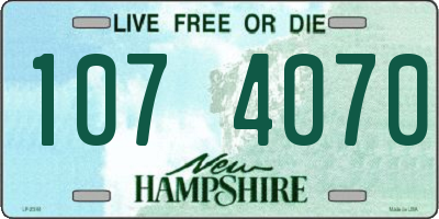 NH license plate 1074070