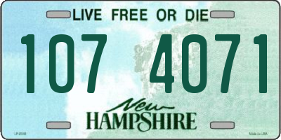 NH license plate 1074071