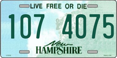 NH license plate 1074075