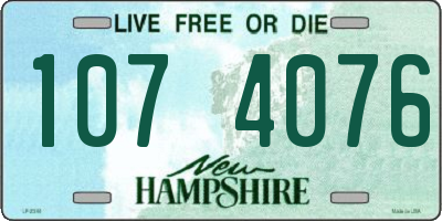 NH license plate 1074076