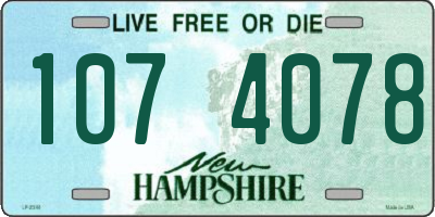 NH license plate 1074078