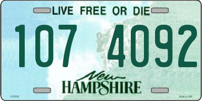 NH license plate 1074092