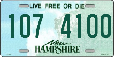 NH license plate 1074100
