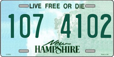 NH license plate 1074102