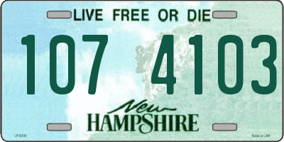 NH license plate 1074103