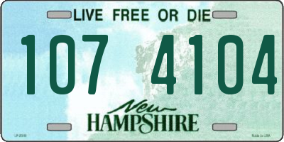 NH license plate 1074104