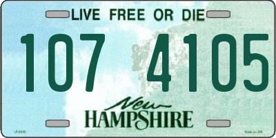 NH license plate 1074105
