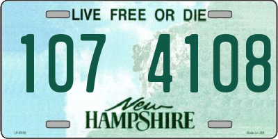 NH license plate 1074108