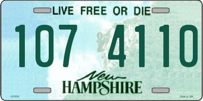 NH license plate 1074110
