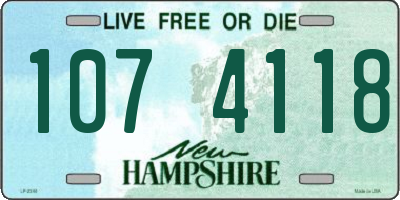NH license plate 1074118