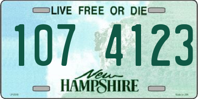 NH license plate 1074123