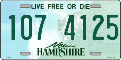NH license plate 1074125