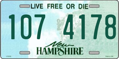 NH license plate 1074178