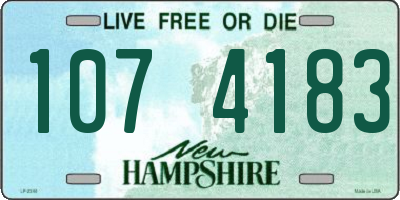 NH license plate 1074183