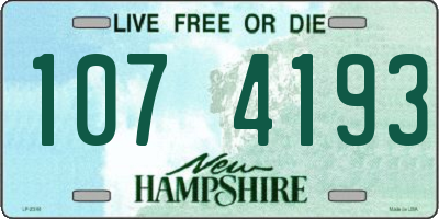 NH license plate 1074193