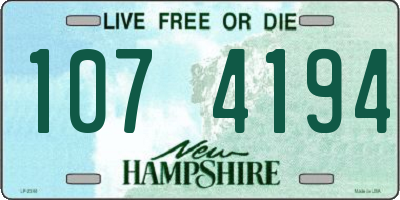 NH license plate 1074194