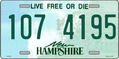 NH license plate 1074195
