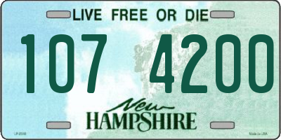 NH license plate 1074200