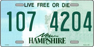 NH license plate 1074204