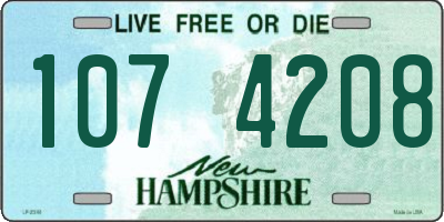 NH license plate 1074208