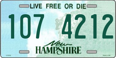NH license plate 1074212