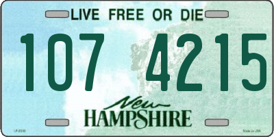 NH license plate 1074215