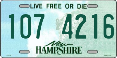 NH license plate 1074216