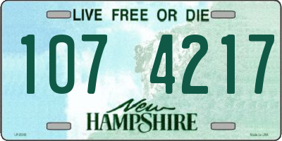 NH license plate 1074217