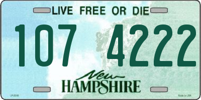 NH license plate 1074222