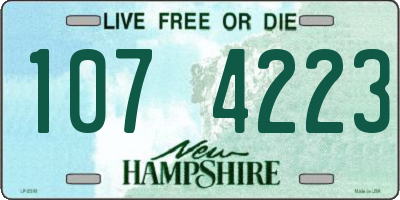 NH license plate 1074223