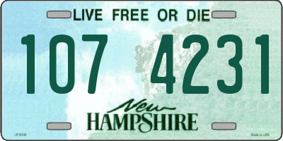 NH license plate 1074231