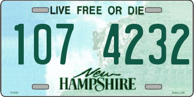 NH license plate 1074232