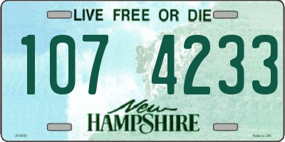 NH license plate 1074233