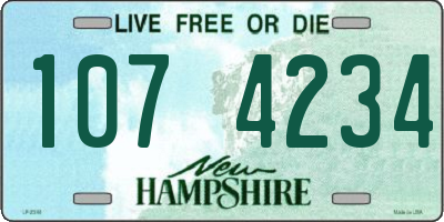 NH license plate 1074234