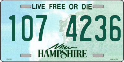 NH license plate 1074236