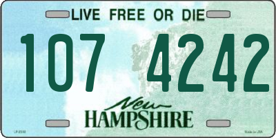 NH license plate 1074242