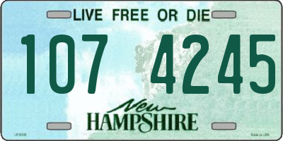 NH license plate 1074245