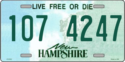 NH license plate 1074247