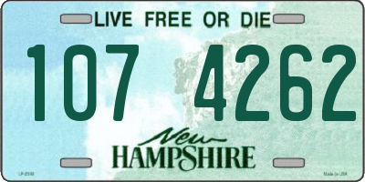 NH license plate 1074262