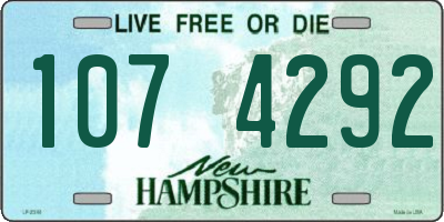 NH license plate 1074292